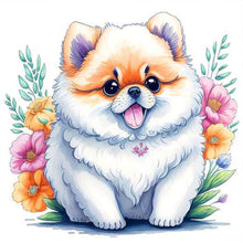 Load image into Gallery viewer, Diamond Painting - Full Round - cute samoyed dog (30*30CM)
