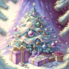Load image into Gallery viewer, Diamond Painting - Full Round - Christmas tree and gifts (30*30CM)