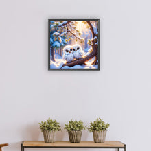 Load image into Gallery viewer, Diamond Painting - Full Round - two owls (30*30CM)