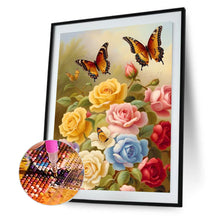 Load image into Gallery viewer, Diamond Painting - Full Round - flowers and butterflies (30*40CM)