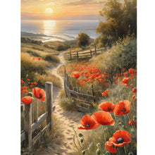 Load image into Gallery viewer, Diamond Painting - Full Round - path among flowers (30*40CM)