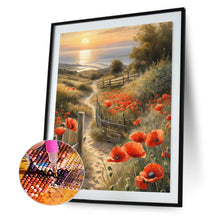 Load image into Gallery viewer, Diamond Painting - Full Round - path among flowers (30*40CM)
