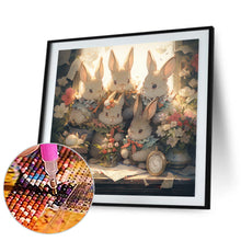 Load image into Gallery viewer, Diamond Painting - Full Round - Rabbits gathered together (40*40CM)