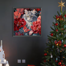 Load image into Gallery viewer, AB Diamond Painting - Full Round - kitten in flower (40*40CM)