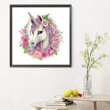 Load image into Gallery viewer, Diamond Painting - Partial Special Shaped - unicorn (30*30CM)
