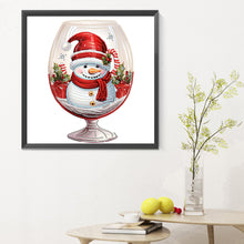 Load image into Gallery viewer, Diamond Painting - Partial Special Shaped - Christmas water cup snowman (30*30CM)