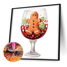 Load image into Gallery viewer, Diamond Painting - Partial Special Shaped - Christmas water cup gingerbread man (30*30CM)