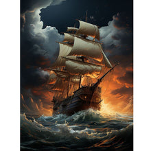Load image into Gallery viewer, Diamond Painting - Full Round - sea sailing boat (30*40CM)