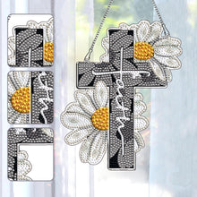 Load image into Gallery viewer, Round DIY Diamond Painting Ornaments for Home Wall Decor (Butterfly Cross #2)