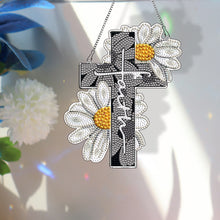 Load image into Gallery viewer, Round DIY Diamond Painting Ornaments for Home Wall Decor (Butterfly Cross #2)