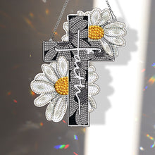 Load image into Gallery viewer, Round DIY Diamond Painting Ornaments for Home Wall Decor (Butterfly Cross #2)