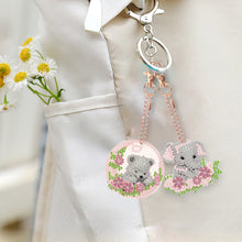 Load image into Gallery viewer, 6PCS Double Sided Full Drill Keyring Diamond Painting Keychain (Small Animal #1)