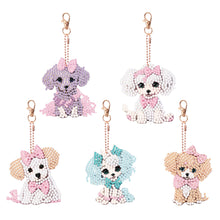 Load image into Gallery viewer, 5PCS Double Sided Full Drill Keyring Diamond Painting Keychain (Small Animal #3)