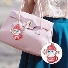 Load image into Gallery viewer, 6PCS Double Sided Full Drill Keyring Diamond Painting Keychain (Small Animal #5)