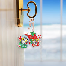 Load image into Gallery viewer, 6PCS Double Sided Full Drill Keyring Diamond Painting Keychain (Small Animal #6)