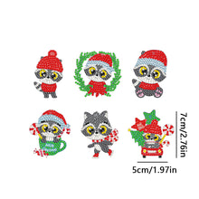 Load image into Gallery viewer, 6PCS Double Sided Full Drill Keyring Diamond Painting Keychain (Small Animal #6)