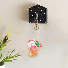 Load image into Gallery viewer, 6PCS Double Sided Diamond Painting Keychain (Xmas Stocking Critter #1)