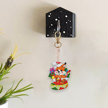 Load image into Gallery viewer, 5PCS Double Sided Diamond Painting Keychain (Xmas Stocking Critter #2)