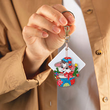 Load image into Gallery viewer, 5PCS Double Sided Diamond Painting Keychain (Xmas Stocking Critter #2)