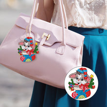 Load image into Gallery viewer, 5PCS Double Sided Diamond Painting Keychain (Xmas Stocking Critter #2)