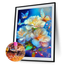 Load image into Gallery viewer, Diamond Painting - Full Round - flowers and butterflies (30*40CM)