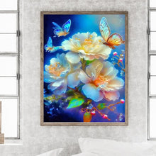 Load image into Gallery viewer, Diamond Painting - Full Round - flowers and butterflies (30*40CM)