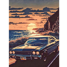 Load image into Gallery viewer, Diamond Painting - Full Round - Car driving on the beach (30*40CM)