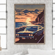 Load image into Gallery viewer, Diamond Painting - Full Round - Car driving on the beach (30*40CM)