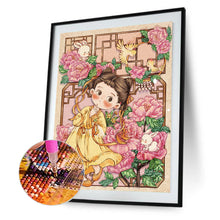 Load image into Gallery viewer, Diamond Painting - Full Round - antique little girl (30*40CM)