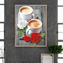 Load image into Gallery viewer, Diamond Painting - Full Round - roses and coffee (30*40CM)