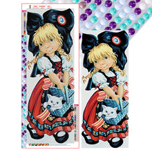 Load image into Gallery viewer, Diamond Painting - Full Round - girl and kitten (30*75CM)