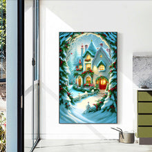 Load image into Gallery viewer, Diamond Painting - Full Round - Christmas snowy night (40*60CM)
