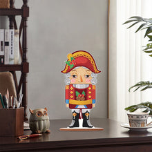 Load image into Gallery viewer, Wooden Crystal Painting Desktop Kit Diamond Art Table Decor (Xmas Nutcracker #1)