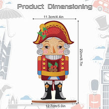 Load image into Gallery viewer, Wooden Crystal Painting Desktop Kit Diamond Art Table Decor (Xmas Nutcracker #1)