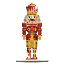 Load image into Gallery viewer, Wooden Crystal Painting Desktop Kit Diamond Art Table Decor (Xmas Nutcracker #2)