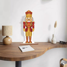 Load image into Gallery viewer, Wooden Crystal Painting Desktop Kit Diamond Art Table Decor (Xmas Nutcracker #2)
