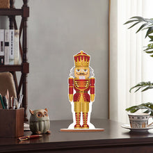 Load image into Gallery viewer, Wooden Crystal Painting Desktop Kit Diamond Art Table Decor (Xmas Nutcracker #2)