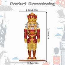 Load image into Gallery viewer, Wooden Crystal Painting Desktop Kit Diamond Art Table Decor (Xmas Nutcracker #2)