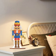 Load image into Gallery viewer, Wooden Crystal Painting Desktop Kit Diamond Art Table Decor (Xmas Nutcracker #3)