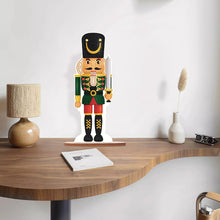 Load image into Gallery viewer, Wooden Crystal Painting Desktop Kit Diamond Art Table Decor (Xmas Nutcracker #4)
