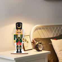 Load image into Gallery viewer, Wooden Crystal Painting Desktop Kit Diamond Art Table Decor (Xmas Nutcracker #4)