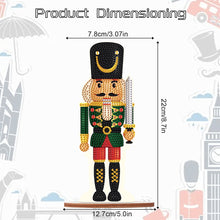 Load image into Gallery viewer, Wooden Crystal Painting Desktop Kit Diamond Art Table Decor (Xmas Nutcracker #4)