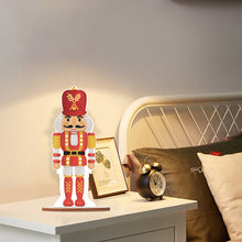 Load image into Gallery viewer, Wooden Crystal Painting Desktop Kit Diamond Art Table Decor (Xmas Nutcracker #5)