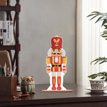 Load image into Gallery viewer, Wooden Crystal Painting Desktop Kit Diamond Art Table Decor (Xmas Nutcracker #5)