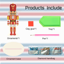 Load image into Gallery viewer, Wooden Crystal Painting Desktop Kit Diamond Art Table Decor (Xmas Nutcracker #5)