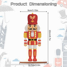 Load image into Gallery viewer, Wooden Crystal Painting Desktop Kit Diamond Art Table Decor (Xmas Nutcracker #5)