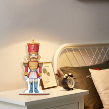 Load image into Gallery viewer, Wooden Crystal Painting Desktop Kit Diamond Art Table Decor (Xmas Nutcracker #6)