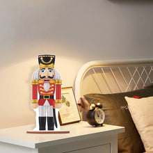 Load image into Gallery viewer, Wooden Crystal Painting Desktop Kit Diamond Art Table Decor (Xmas Nutcracker #7)