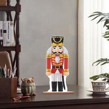 Load image into Gallery viewer, Wooden Crystal Painting Desktop Kit Diamond Art Table Decor (Xmas Nutcracker #7)