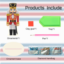 Load image into Gallery viewer, Wooden Crystal Painting Desktop Kit Diamond Art Table Decor (Xmas Nutcracker #7)